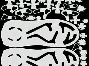 액션 01에서 축구 유니폼을 입은 남성 마네킹 3D 모델