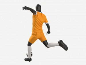 Male Manequin in Soccer Uniform in Action 02 3D मॉडल