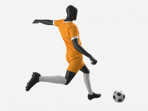 Male Manequin in Soccer Uniform in Action 02 3D मॉडल