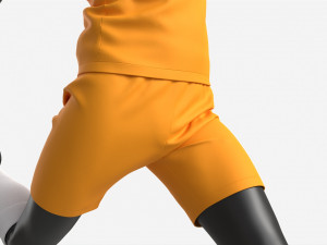 Male Manequin in Soccer Uniform in Action 02 3D मॉडल