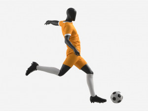 Male Manequin in Soccer Uniform in Action 02 3D मॉडल