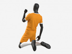 Male Manequin in Soccer Uniform in Action 03 3D 모델