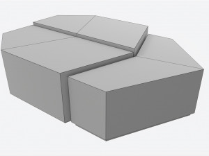 Marble Table Baker Element Model 3D