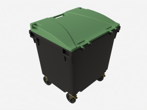 Mobile Waste Container 1100 L 3D Model