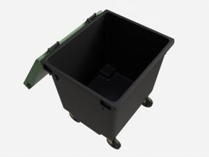 Mobile Waste Container 1100 L 3D Model