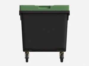 Mobile Waste Container 1100 L 3D Model