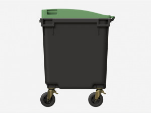 Mobile Waste Container 1100 L 3D Model