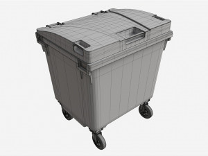 Mobile Waste Container 1100 L 3D Model