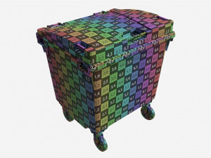 Mobile Waste Container 1100 L 3D Model