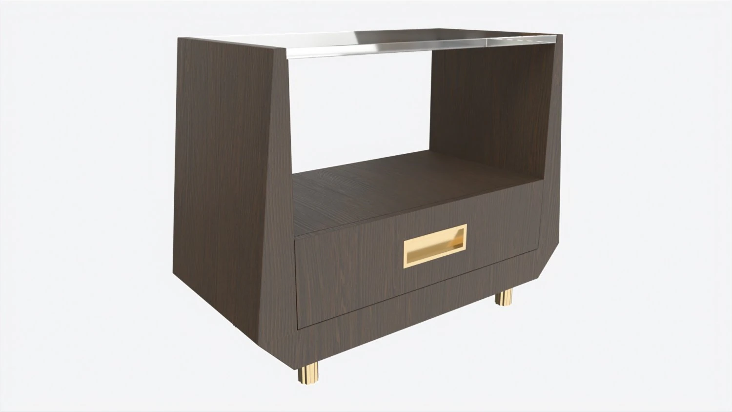 Night Table Baker Gem 3D Model .c4d .max .obj .3ds .fbx .stl .blend 