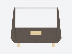 Night Table Baker Gem Model 3D