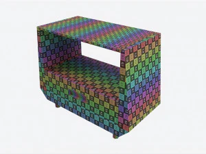 Night Table Baker Gem 3D Model
