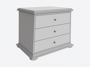 Nightstand Baker Sans Flora 3Dモデル