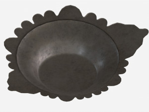 Old Metal Serving Butter Dish with Dome 3D Модель