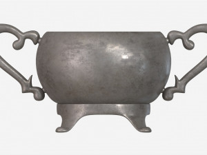 Old Metal Sugar Bowl 3D Model