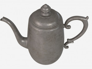 Old Metal Tea and Coffee Pot Model 3D
