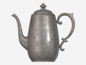 Old Metal Tea and Coffee Pot Model 3D