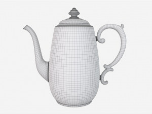 Old Metal Tea and Coffee Pot Model 3D