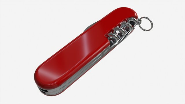 Pocket Knife with Can Opener 3D Model .c4d .max .obj .3ds .fbx .stl .blend 