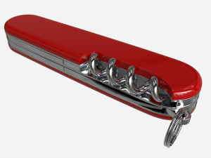 Pocket Knife with Can Opener 3D Model