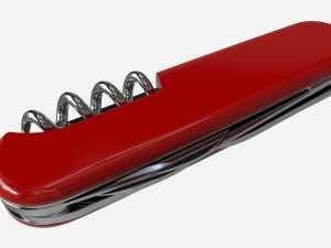 Pocket Knife with Can Opener 3D Model