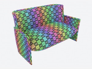 Settee Baker Taru 3D 模型
