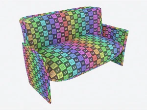 Settee Baker Taru 3D Model