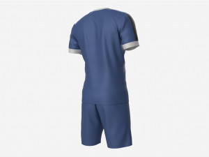 Soccer T-shirt and Shorts Blue Modello 3D
