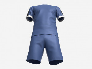 Soccer T-shirt and Shorts Blue Modello 3D