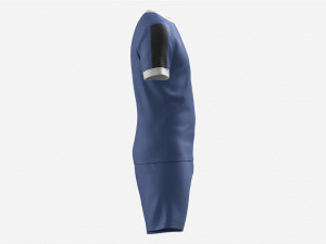 Soccer T-shirt and Shorts Blue Modello 3D