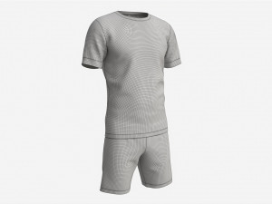 Soccer T-shirt and Shorts Blue Modello 3D