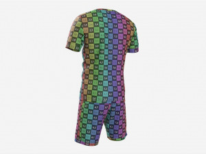 Soccer T-shirt and Shorts Blue Modello 3D
