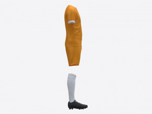 Soccer Uniform with Boots Yellow 3D 모델