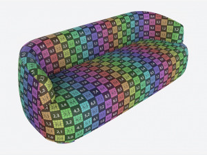Sofa Baker Cabochon 3D Model