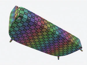 Divano Baker Coup&eacute; Modello 3D