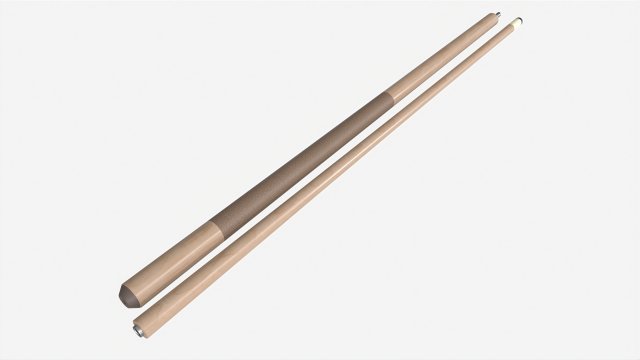 Traditional Pool Cue 3D 모델 .c4d .max .obj .3ds .fbx .stl .blend 
