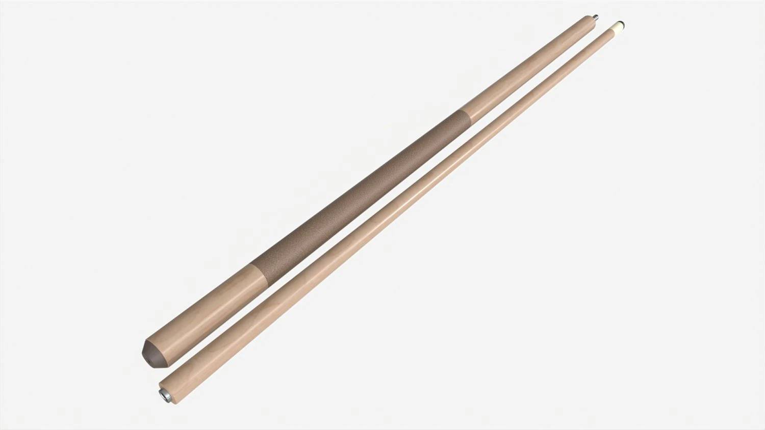 Traditional Pool Cue 3D Model .c4d .max .obj .3ds .fbx .stl .blend 