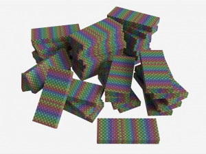 American dollar bundles large set Model 3D