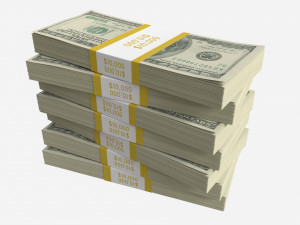 American dollar bundles medium set 3D Model