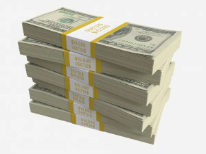 American dollar bundles medium set 3D Model