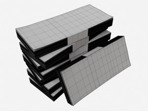 American dollar bundles medium set 3D Model