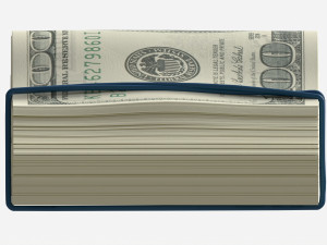 American dollars folded and tied 01 Model 3D