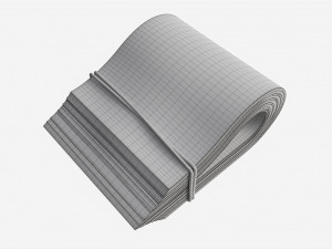 American dollars folded and tied 01 Model 3D