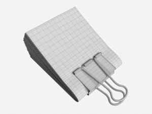 American dollars folded with clip 01 3D-Modell