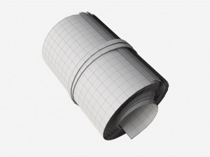 American dollars roll tied with rubbers 3D Model