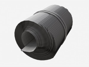 American dollars roll tied with rubbers 3D Model