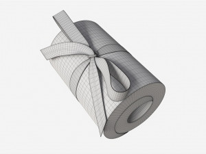 American dollars rolled and tied Modello 3D