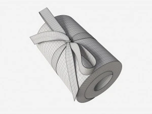 American dollars rolled and tied 3D Model