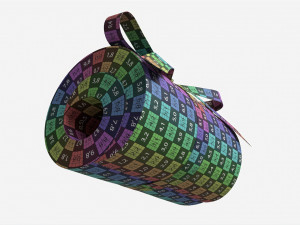 American dollars rolled and tied Modello 3D