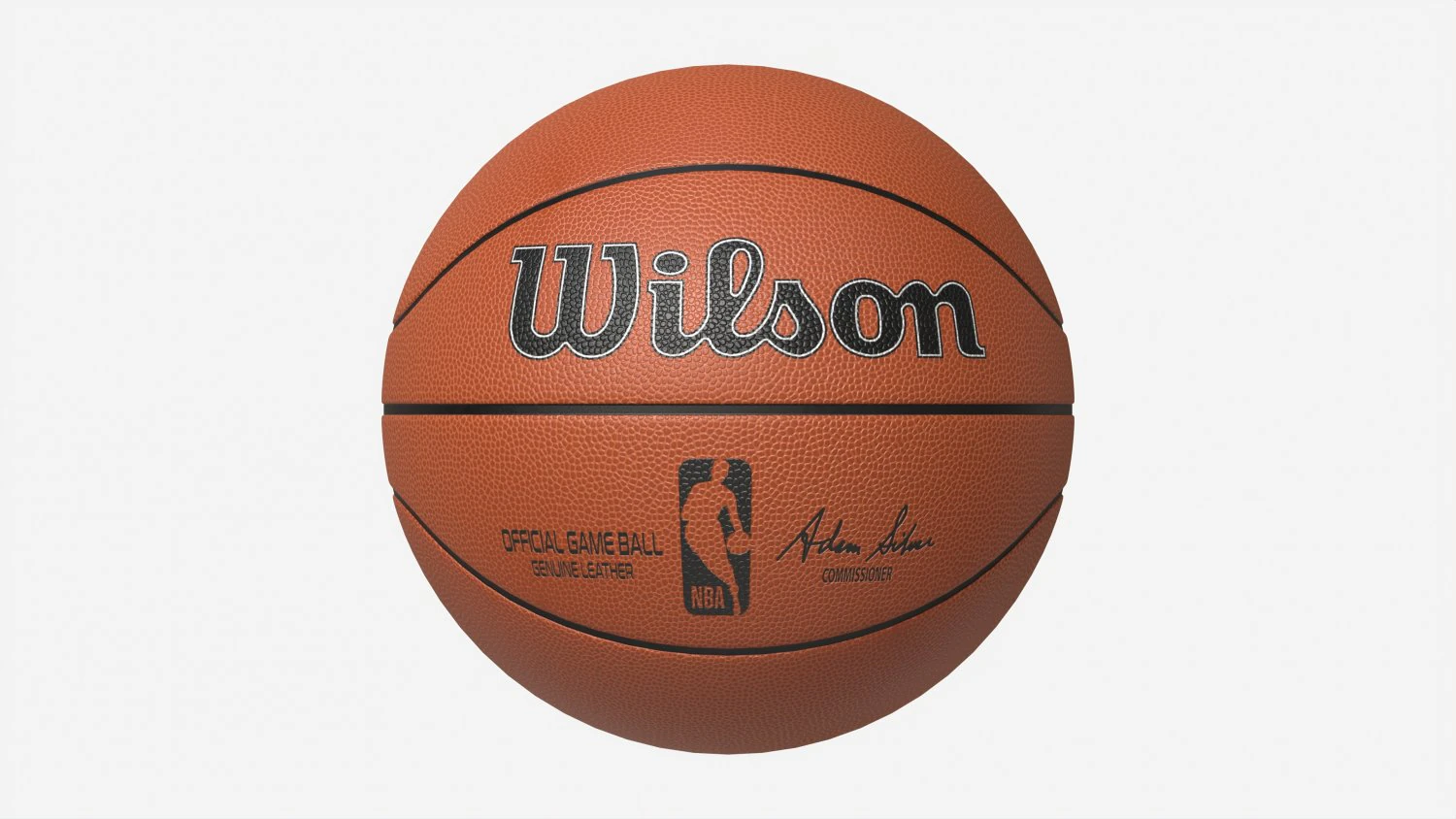 Basketball Official Game Ball Wilson 3D Model .c4d .max .obj .3ds .fbx .stl .blend 